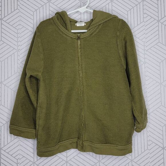 Crewcuts Green Full Zip Hoodie Sweater Sweatshirt Sz 8 Girls - Picture 1 of 8